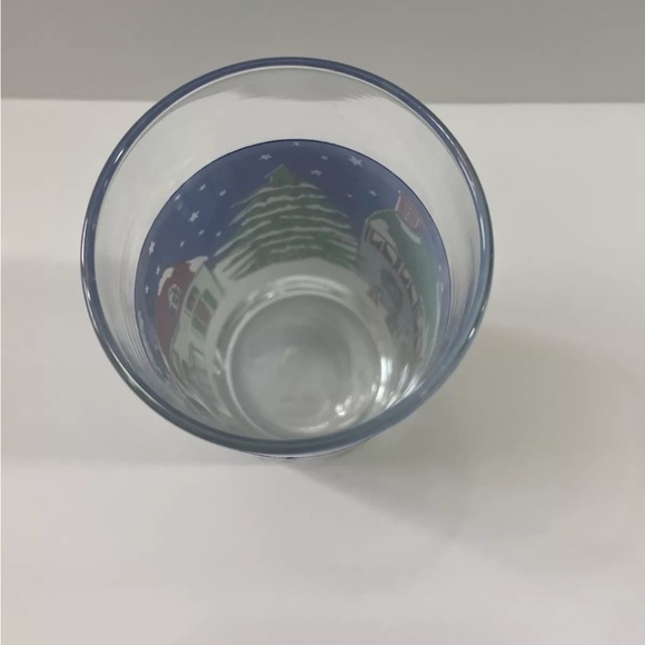 Vintage Drinking Christmas Glass Tumbler Holiday Scene Houses - Picture 5 of 7